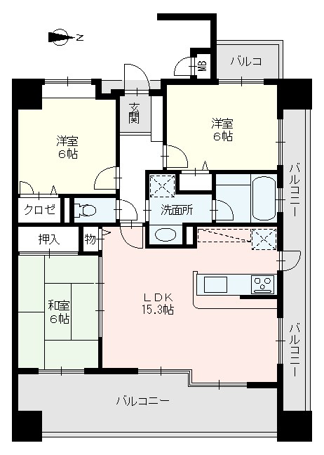 Ｄ’クラディア高取 間取り