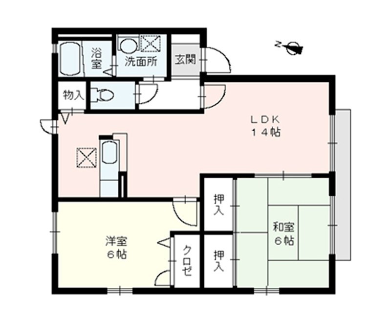 サンガーデンB棟 間取り