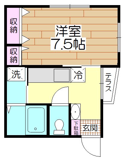 ハイツセンナリ 102号室 間取り