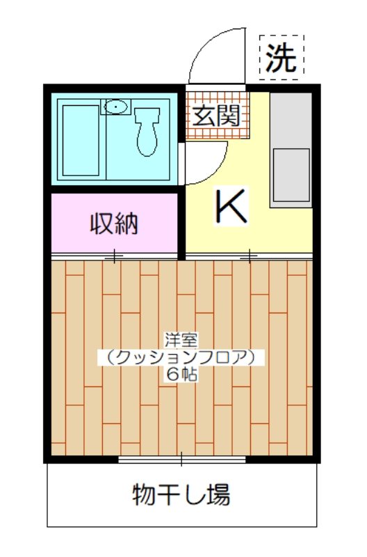 シティハイムウメジマ 101号室 間取り