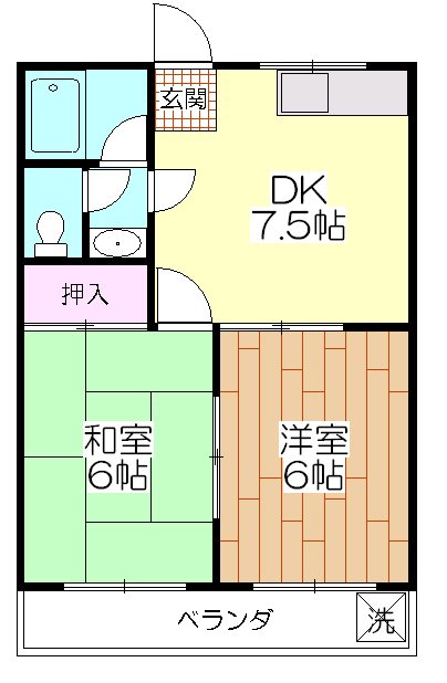 第一栄コーポ 202号室 間取り