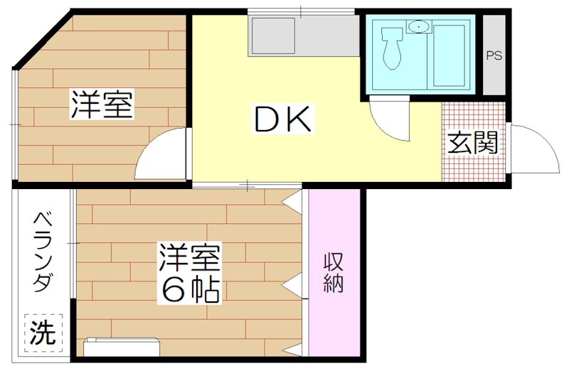 宮前マンション   204号室 間取り