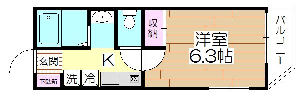 カーサルーエ 105号室 間取り