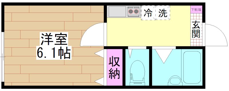 G.FlapⅡ(ジーフラップ２) 301号室 間取り