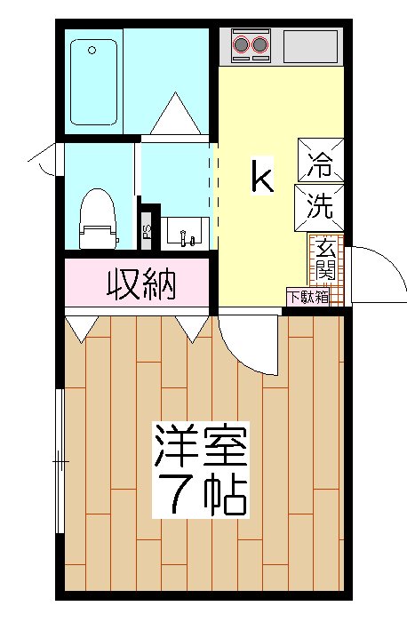 La LuceⅢ(ラルーチェⅢ) 301号室 間取り