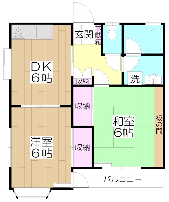 ハイムサンライズ 303号室 間取り