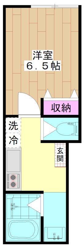 G.Flap足立 102号室 間取り