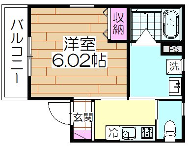 SprouT Umejima  202号室 間取り