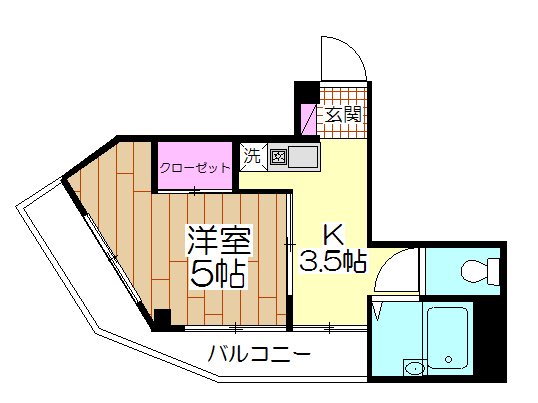 ベルヴィル 301号室 間取り