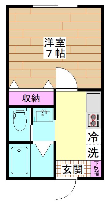 G.Flap梅田 202号室 間取り