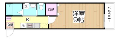 Court Brownie 205号室 間取り