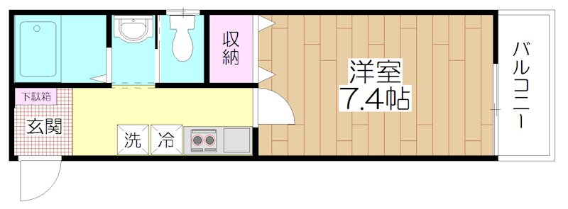 タウンコート梅田   104号室 間取り