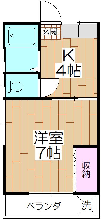 コーポ第二フクジュ   205号室 間取り
