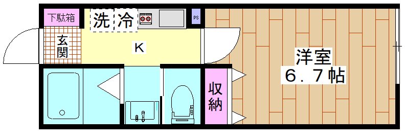 G.FlapⅧ   103号室 間取り