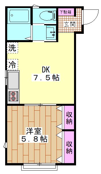 Sun Sion 203号室 間取り