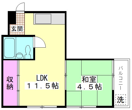 宮前マンション   302号室 間取り