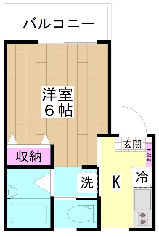 G.FlapⅢ 202号室 間取り