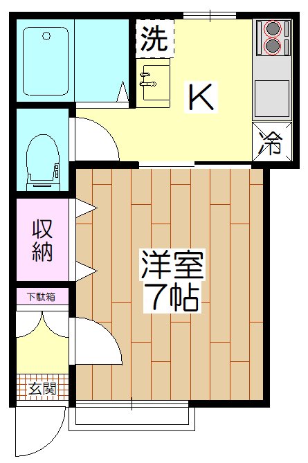 サン・スクウェア  C号室 間取り