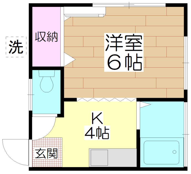 コーポ第三フクジュ   201号室 間取り