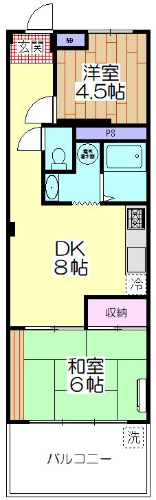 宮崎第２コーポ  202号室 間取り
