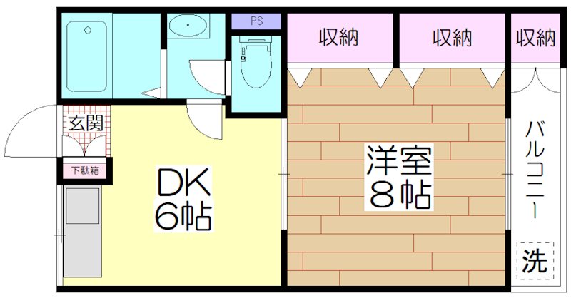 小林ビル   402号室 間取り