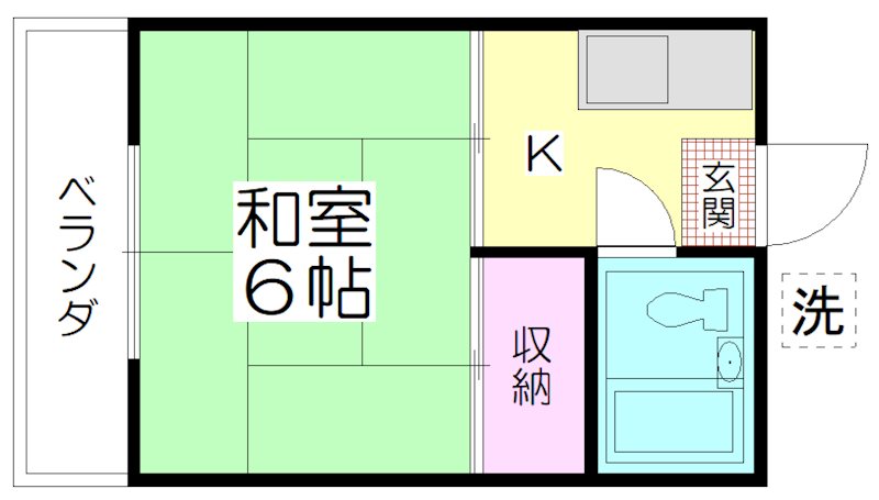 シティハイムウメジマⅡ   204号室 間取り