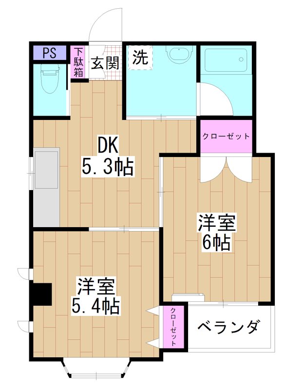 アビタシオンアライ 201号室 間取り