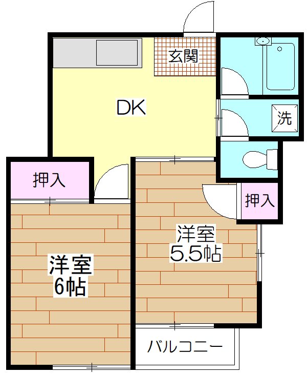 フローラⅠ  101号室 間取り