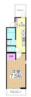 プランドールK   201号室 間取り