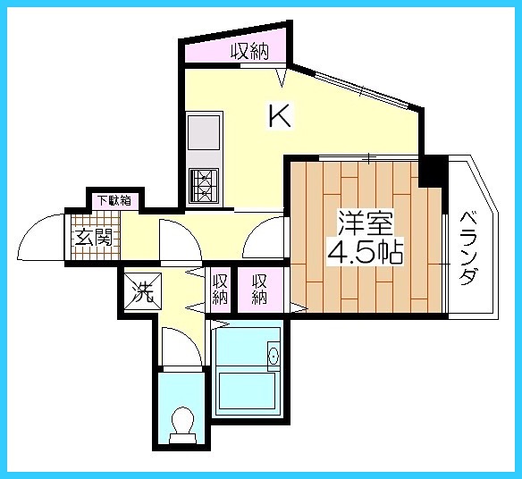 メゾンNAOI  303号室 間取り