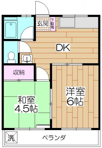 マンション紺利 203号室 間取り