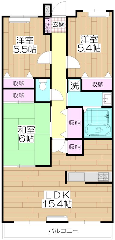 グランゲート西新井  102号室 間取り