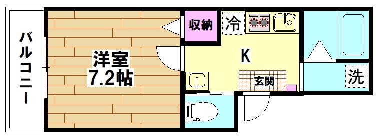 G.FlapⅨ 201号室 間取り