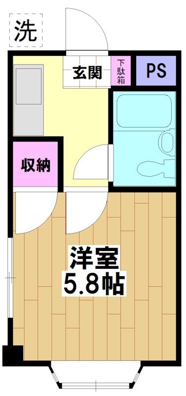 フラット1 401号室 間取り