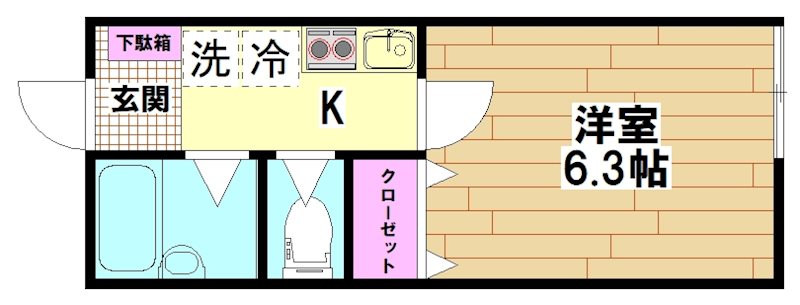 アルバート 202号室 間取り