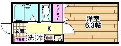 アルバート 203号室 間取り