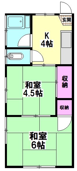 酒井ハウス 201号室 間取り