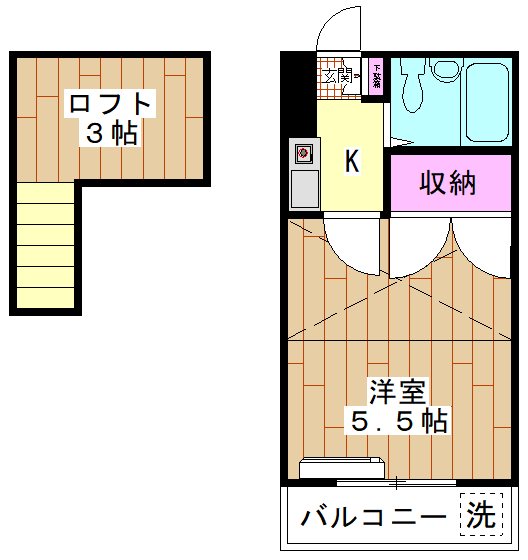 アーバンパレス高砂  207号室 間取り