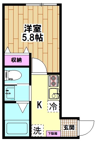 G.LienⅡ（ジーリアン2） 103号室 間取り