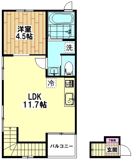 フェリーチェ竹の塚 201号室 間取り