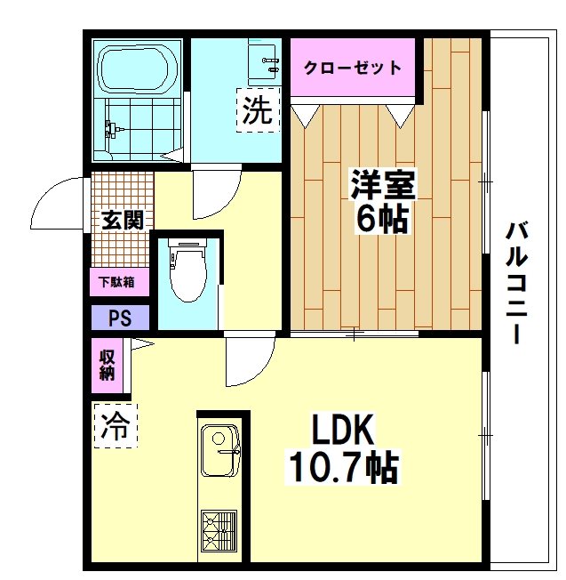 MELDIA江北Ⅲ 302号室 間取り