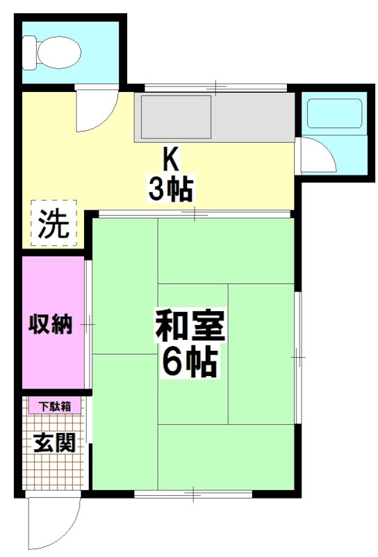 コーポ白馬 101号室 間取り