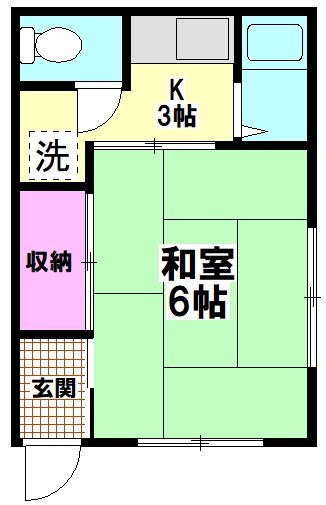 コーポ白馬 101号室 間取り