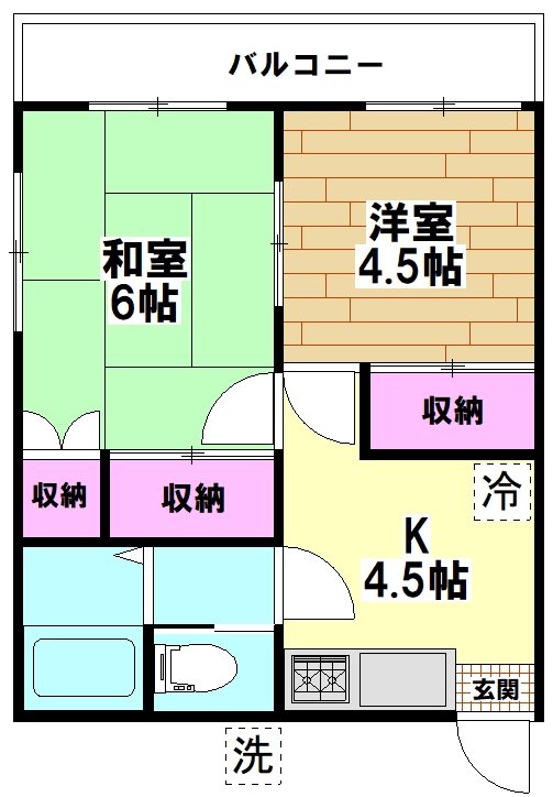 グリーンヒル 303号室 間取り