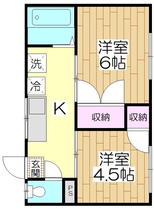 グリーンハウス 101号室 間取り