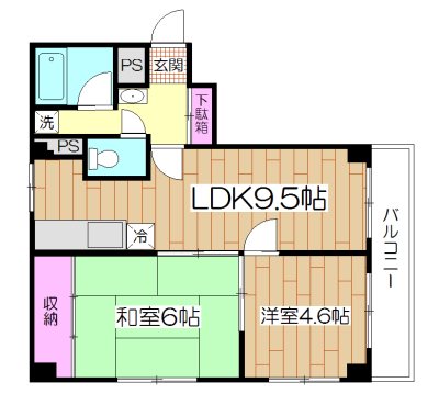 明陽 301号室 間取り