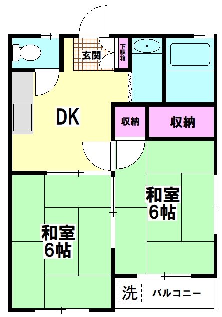 コーポ中島 102号室 間取り