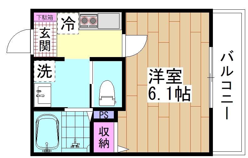 ヴィラ吉町 104号室 間取り