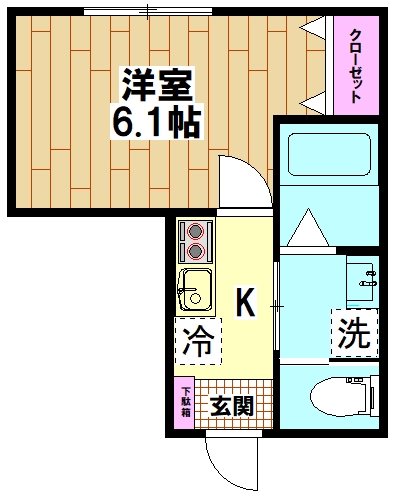 ヴィラ坂下町 201号室 間取り