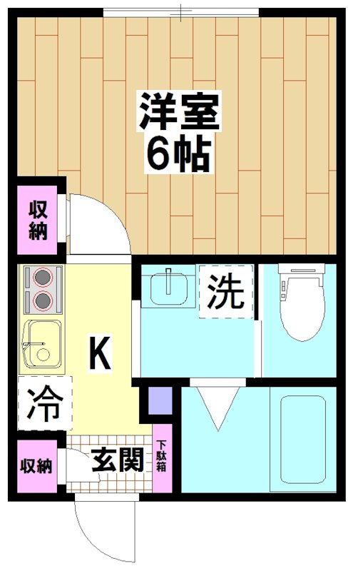 ヴィラ坂下町 103号室 間取り